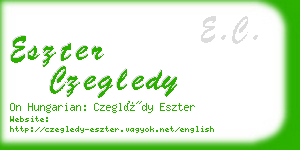 eszter czegledy business card
